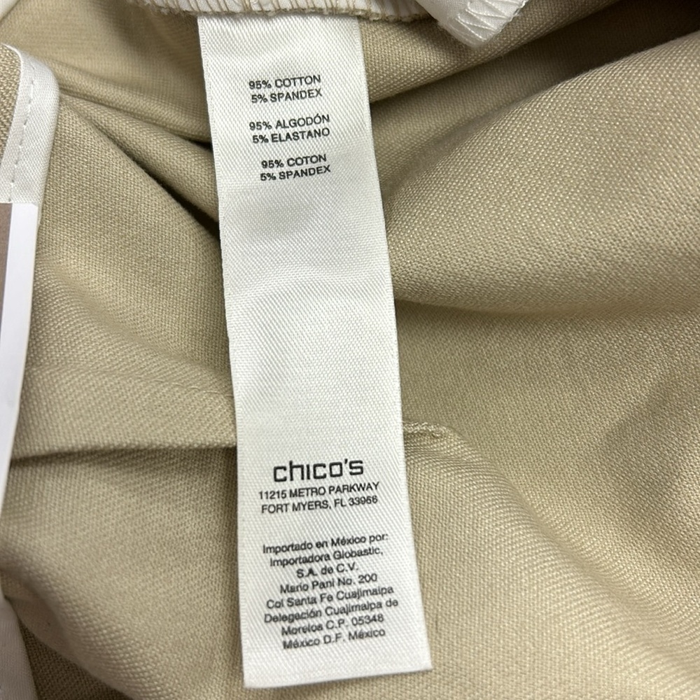Chico’s Fabulously Slimming Katy Short Basic Pant in New Khaki NWT Size‎ 0 Short - Picture 10 of 10